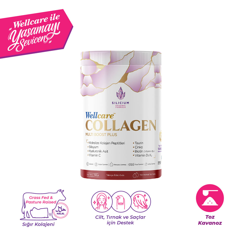 Wellcare Collagen Multi Boost Plus Toz Nar Aromalı 10.000 mg - 30 Saşe