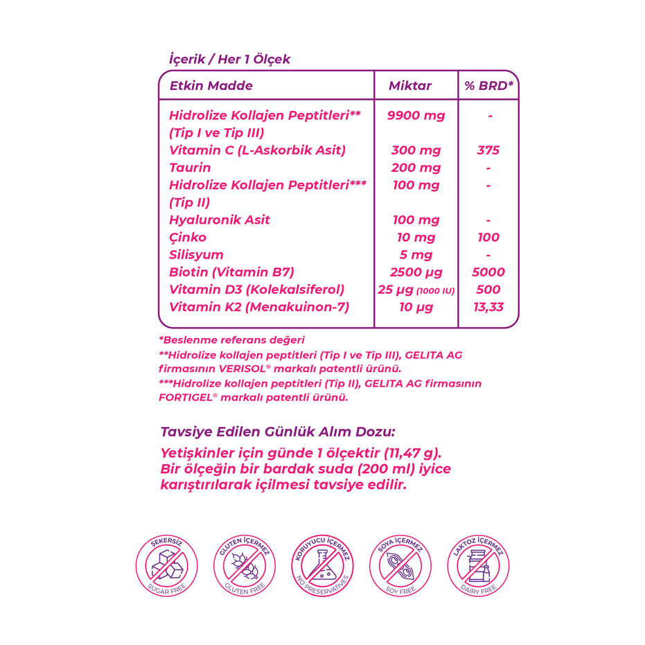 Wellcare Collagen Multi Boost Plus Toz Nar Aromalı 10.000 mg - 30 Saşe