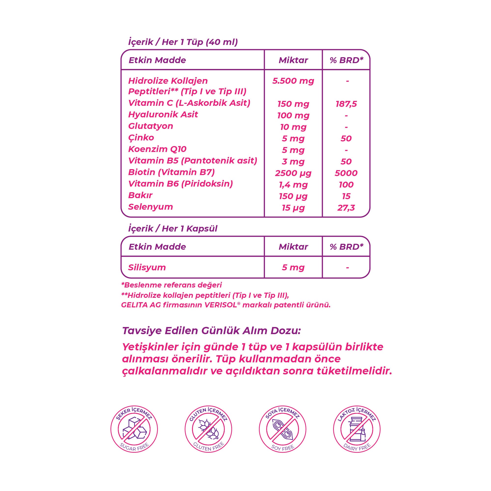 Wellcare Collagen Beauty Boost  Likit Karpuz Nane Aromalı 5.500 mg - 30 Likit Tüp + 30 Kapsül