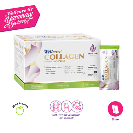 Wellcare Collagen Beauty Boost Plus Saşe Elma Aromalı 10.000 mg - 30 Saşe