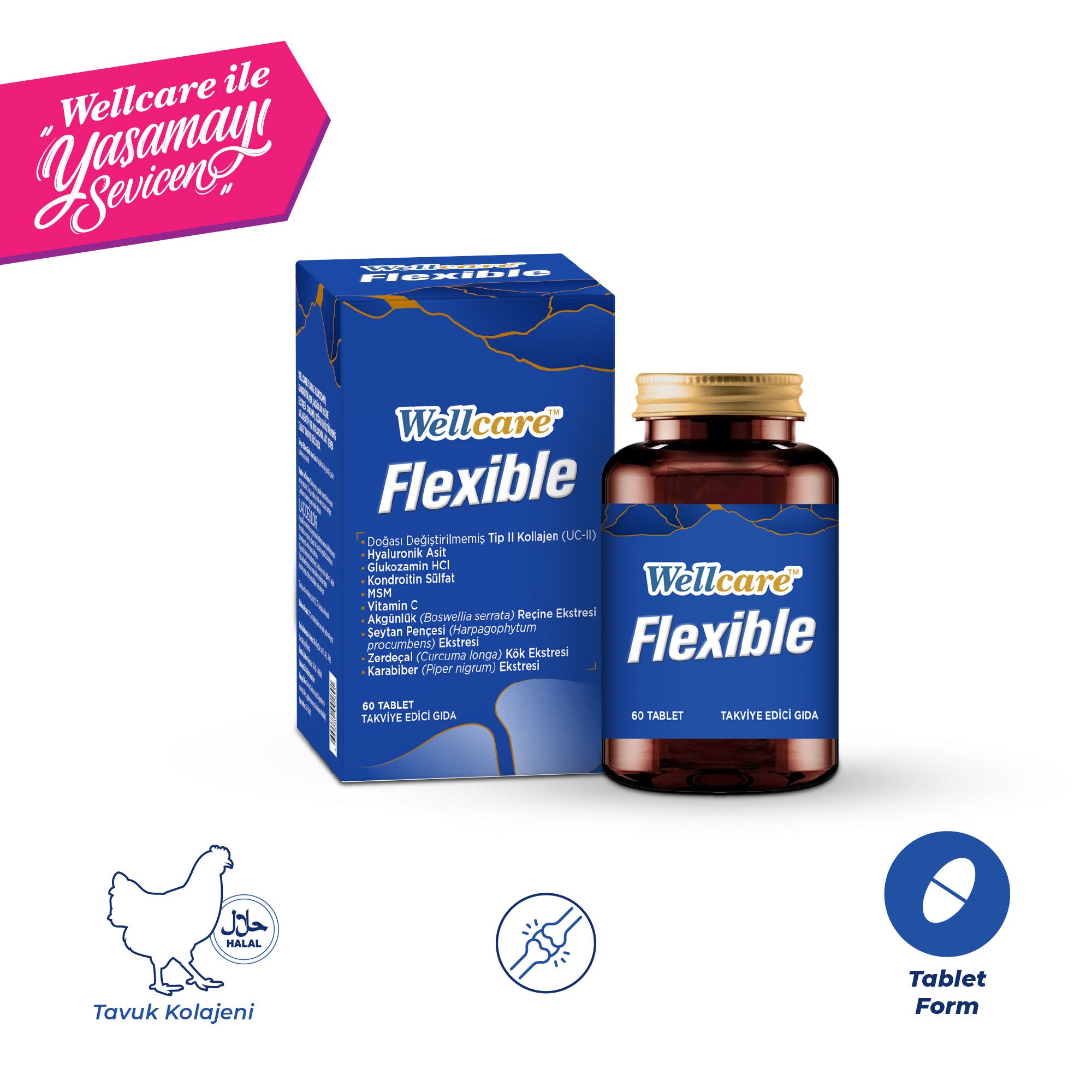 Wellcare Flexible 60 Eklem Tablet