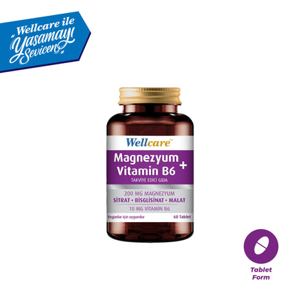 Wellcare Magnezyum + Vitamin B6 - 60 tablet
