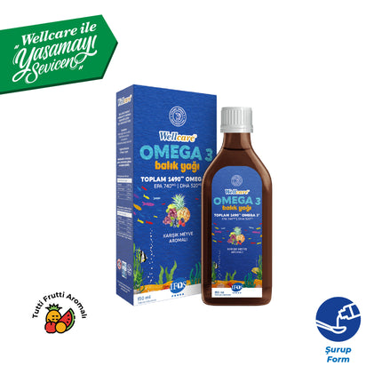 Wellcare Omega 3 Karışık Meyve Aromalı Balık Yağı - 150 ML