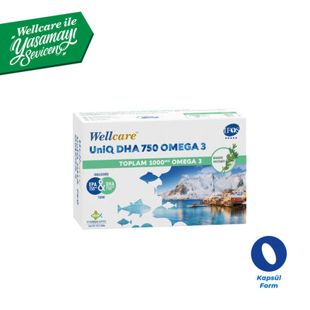 Wellcare Uniq Dha 750 Omega 3 Balık Yağı - 30 Kapsül