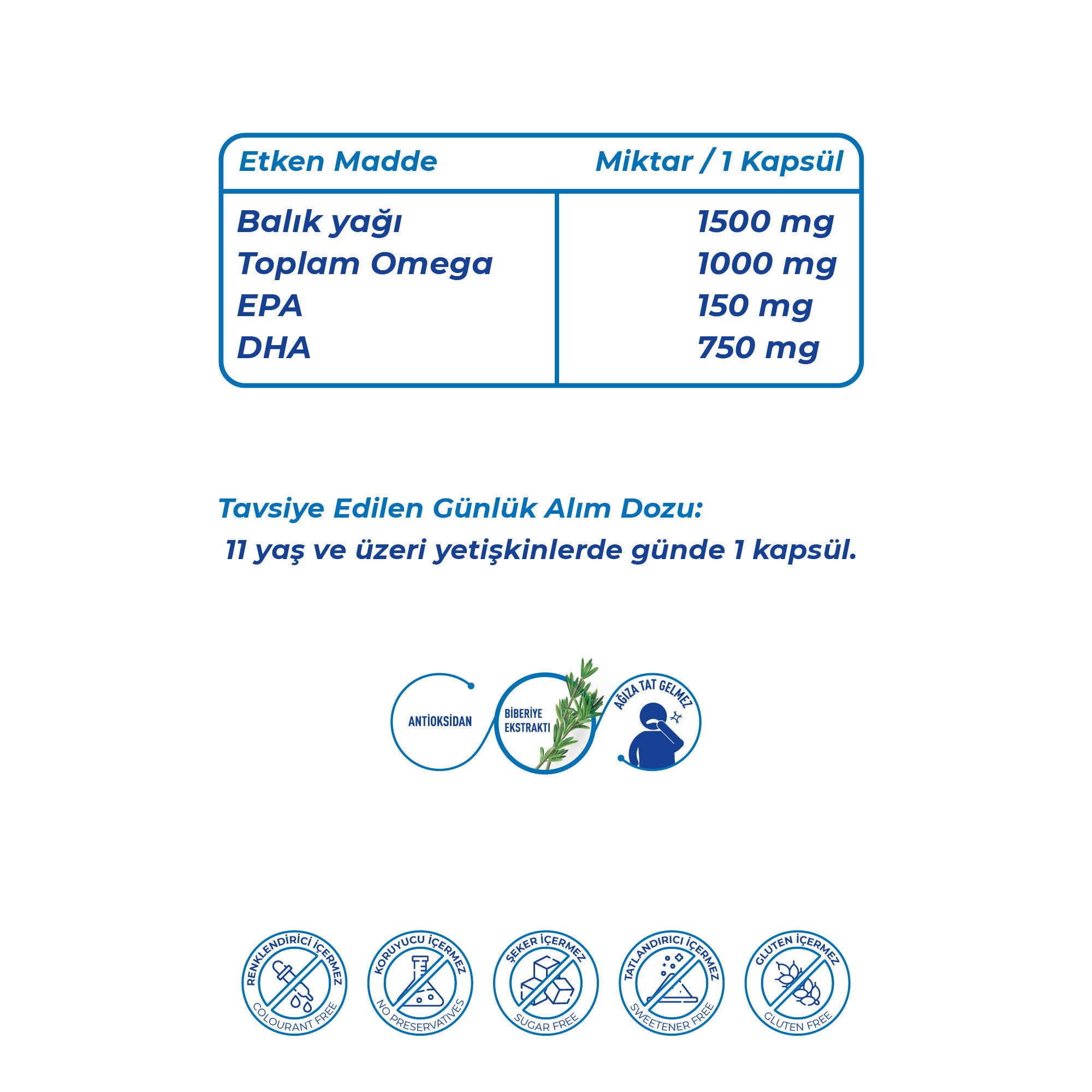 Wellcare Uniq Dha 750 Omega 3 Balık Yağı - 30 Kapsül