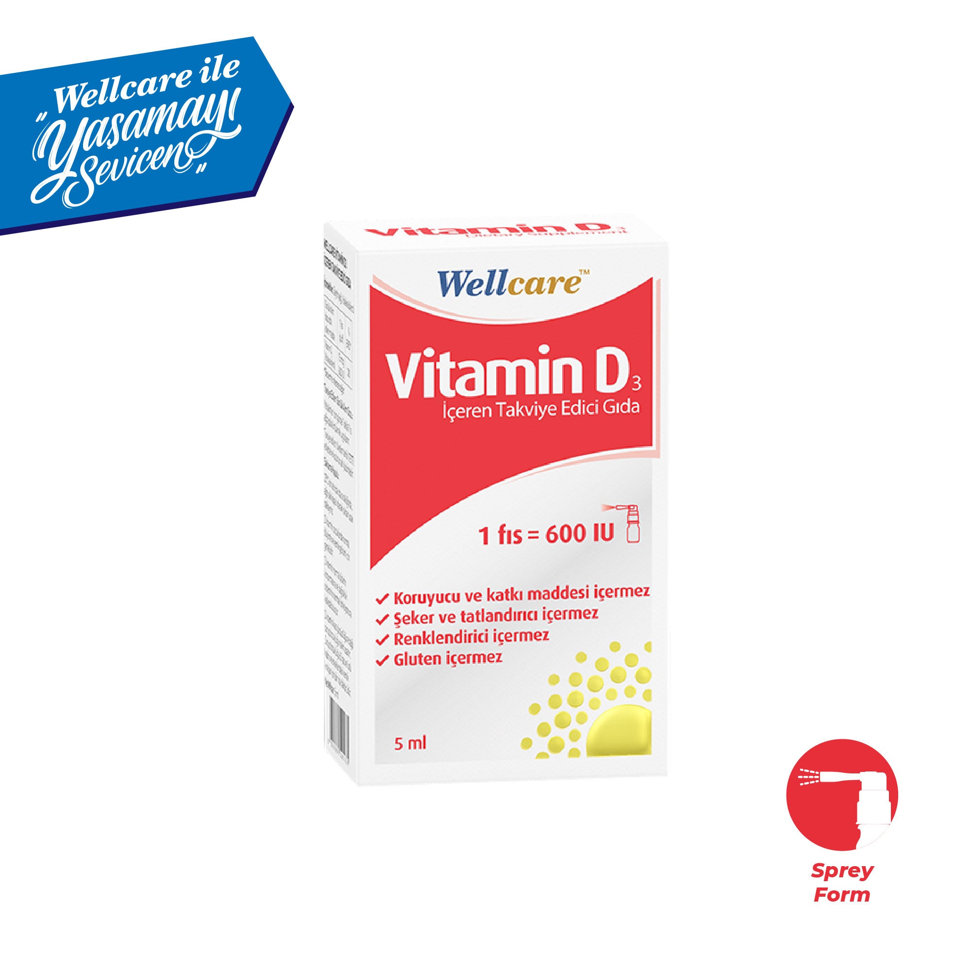 Wellcare Vitamin D3 600 IU - 5 ML
