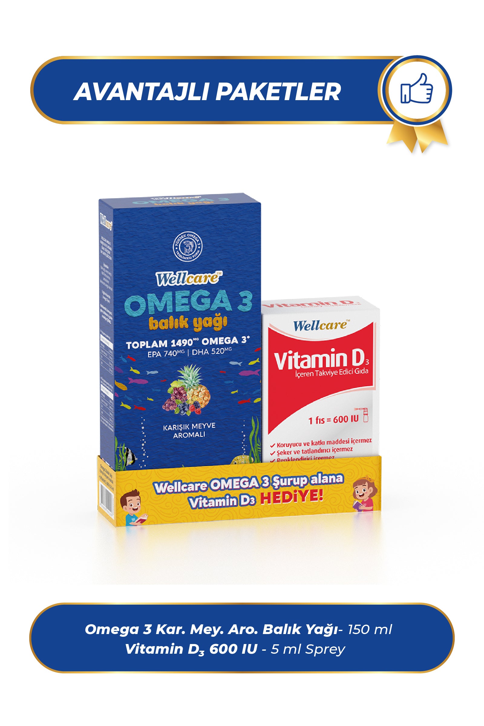 Omega3 Karışık Mey+VitD3600IU5ml SET
